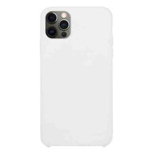 For iPhone 12 Pro Max Solid Silicone Phone Case(White)