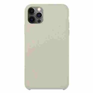 For iPhone 12 Pro Max Solid Silicone Phone Case(Rock Ash)