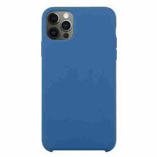 For iPhone 12 Pro Max Solid Silicone Phone Case(Sea Blue)