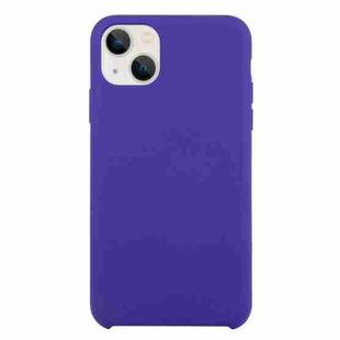 For iPhone 13 mini Solid Silicone Phone Case (Deep Purple)