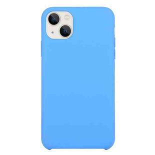 For iPhone 13 mini Solid Silicone Phone Case (Deep Blue)