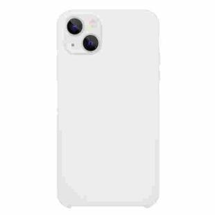 For iPhone 13 mini Solid Silicone Phone Case (White)