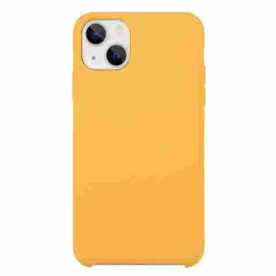 For iPhone 13 Solid Silicone Phone Case(Gold)