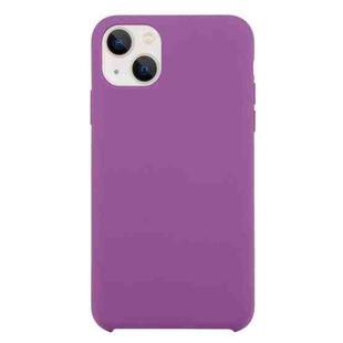 For iPhone 13 Solid Silicone Phone Case(Purple)