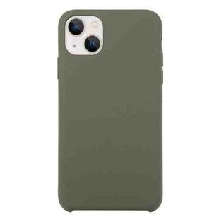 For iPhone 13 Solid Silicone Phone Case(Olive Green)