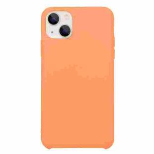 For iPhone 13 Solid Silicone Phone Case(Apricot Orange)