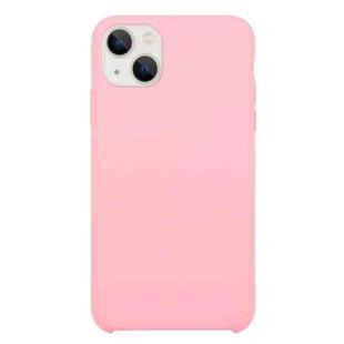 For iPhone 13 Solid Silicone Phone Case(Rose Pink)