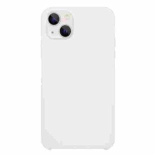 For iPhone 13 Solid Silicone Phone Case(White)