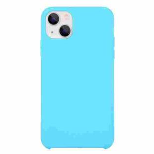 For iPhone 13 Solid Silicone Phone Case(Sky Blue)