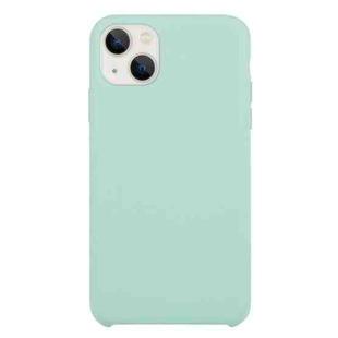 For iPhone 13 Solid Silicone Phone Case(Emerald Green)