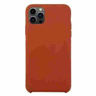 For iPhone 13 Pro Solid Silicone Phone Case (Saddle Brown)