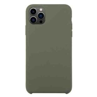 For iPhone 13 Pro Solid Silicone Phone Case (Olive Green)