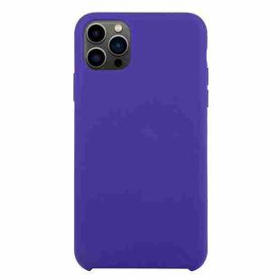 For iPhone 13 Pro Solid Silicone Phone Case (Deep Purple)