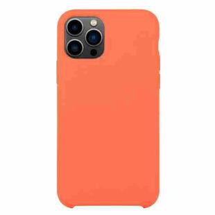 For iPhone 13 Pro Solid Silicone Phone Case (Orange Red)