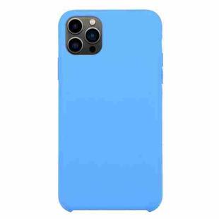 For iPhone 13 Pro Solid Silicone Phone Case (Deep Blue)