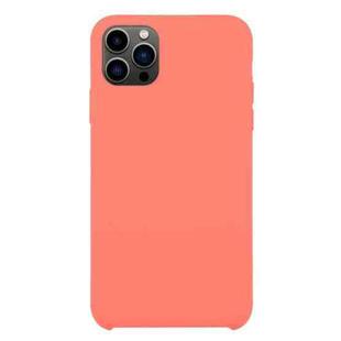 For iPhone 13 Pro Max Solid Silicone Phone Case (Peach Red)
