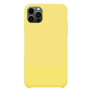 For iPhone 13 Pro Max Solid Silicone Phone Case (Shiny Yellow)