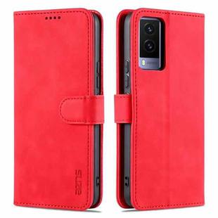 For vivo Y71t / V21e 5G AZNS Skin Feel Calf Texture Horizontal Flip Leather Phone Case(Red)