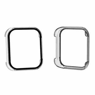 For OPPO Watch 2 42mm PC + Tempered Glass Watch Protective Case(Transparent White)