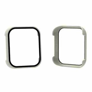 For OPPO Watch 2 42mm PC + Tempered Glass Watch Protective Case(Ivory White)