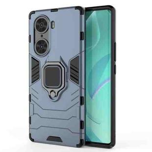 For Honor 60 Shockproof PC + TPU Holder Phone Case(Navy Blue)