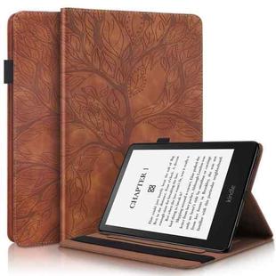 For Amazon Kindle Paperwhite 5 2021 Life Tree Series Leather Tablet Case(Brown)