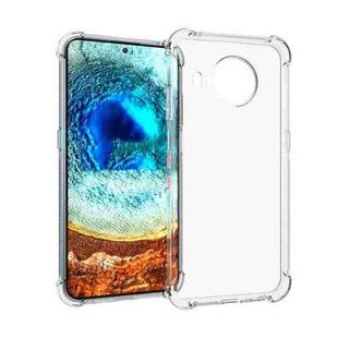 For Nokia X10 Shockproof Non-slip Thickening TPU Phone Case(Transparent)