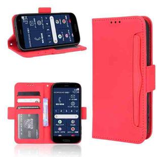 For Fujitsu Arrows F-52B JP Skin Feel Calf Pattern Leather Phone Case(Red)