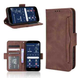 For Fujitsu Arrows F-52B JP Skin Feel Calf Pattern Leather Phone Case(Brown)