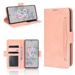 For Google Pixel 6a Skin Feel Calf Pattern Leather Phone Case(Pink)