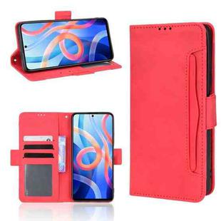 For Xiaomi Redmi Note 11 5G Domestic Version / Poco M4 Pro Skin Feel Calf Pattern Leather Phone Case(Red)