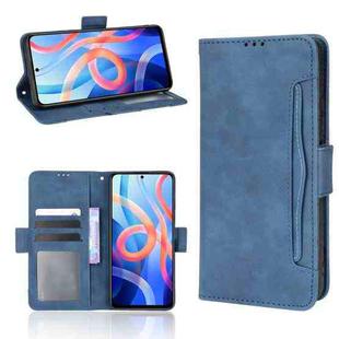 For Xiaomi Redmi Note 11 5G Domestic Version / Poco M4 Pro Skin Feel Calf Pattern Leather Phone Case(Blue)