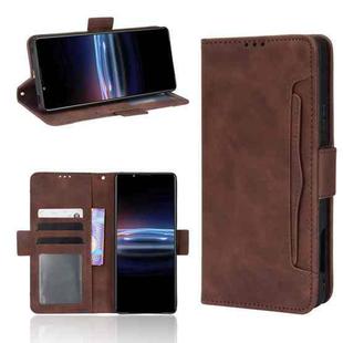 For Sony Xperia Pro-I Skin Feel Calf Pattern Leather Phone Case(Brown)
