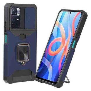 For Xiaomi Redmi Note 11 5G China / Poco M4 Pro 5G Sliding Camera Cover Design PC + TPU Shockproof Phone Case(Blue)