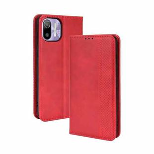 For Ulefone Note 6 / Note 6P Magnetic Buckle Retro Texture Leather Case(Red)