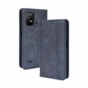 For Umidigi Bison X10 Magnetic Buckle Retro Texture Leather Case(Blue)