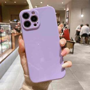For iPhone 13 mini Glossy Straight-Edge TPU Phone Case (Purple)