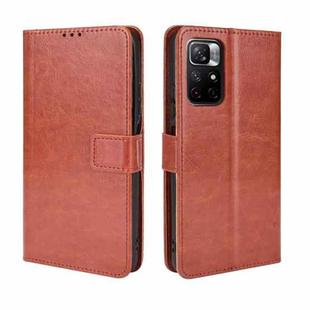 For Xiaomi Redmi Note 11 5G/Poco M4 Pro Retro Crazy Horse Texture Leather Phone Case(Brown)