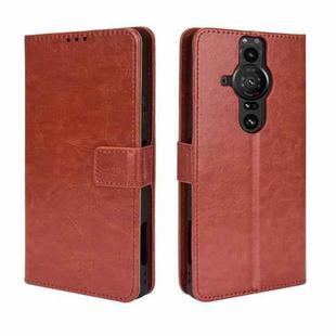 For Sony Xperia Pro-I Retro Crazy Horse Texture Leather Phone Case(Brown)