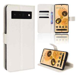 For Google Pixel 6 Pro Diamond Texture Leather Phone Case(White)