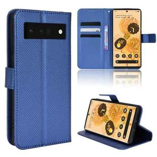 For Google Pixel 6 Pro Diamond Texture Leather Phone Case(Blue)