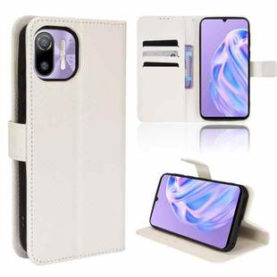 For Ulefone Note 6/ Note 6P Diamond Texture Leather Phone Case(White)