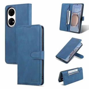 For Huawei P50 AZNS Dream II Skin Feel Horizontal Flip Leather Case(Blue)