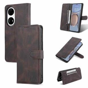 For Huawei P50 AZNS Dream II Skin Feel Horizontal Flip Leather Case(Coffee)