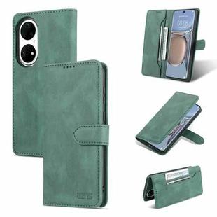 For Huawei P50 Pro AZNS Dream II Skin Feel Horizontal Flip Leather Case(Green)
