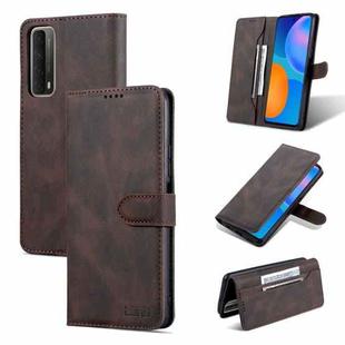 For Huawei P smart 2021 / Enjoy 20 SE / Y7a AZNS Dream II Skin Feel Horizontal Flip Leather Case(Coffee)