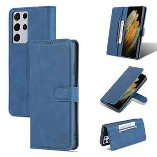 For Samsung Galaxy S21 Ultra 5G AZNS Dream II Skin Feel Horizontal Flip Leather Case(Blue)