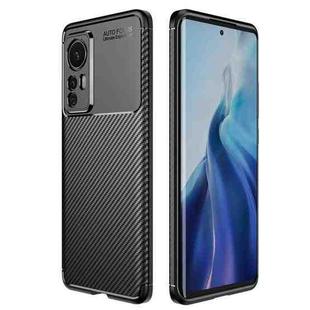 For Xiaomi 12 5G Carbon Fiber Texture Shockproof TPU Phone Case(Black)