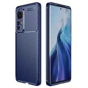 For Xiaomi 12 5G Carbon Fiber Texture Shockproof TPU Phone Case(Blue)