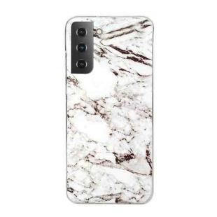 For Samsung Galaxy S22+ 5G Marble Pattern Soft TPU Phone Case(White)
